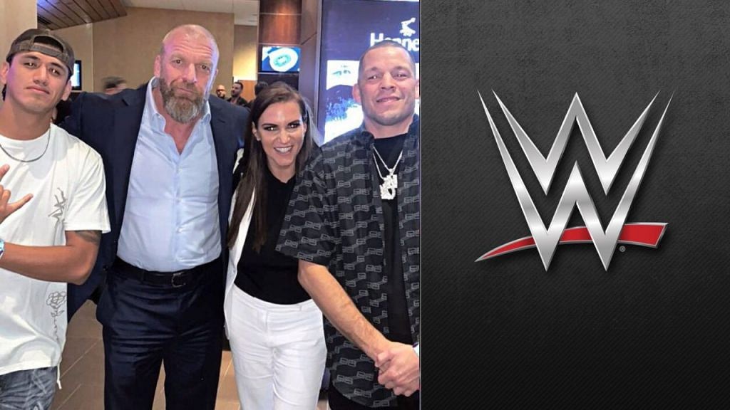 Nate Diaz Seen Backstage With Triple H And Stephanie McMahon Before