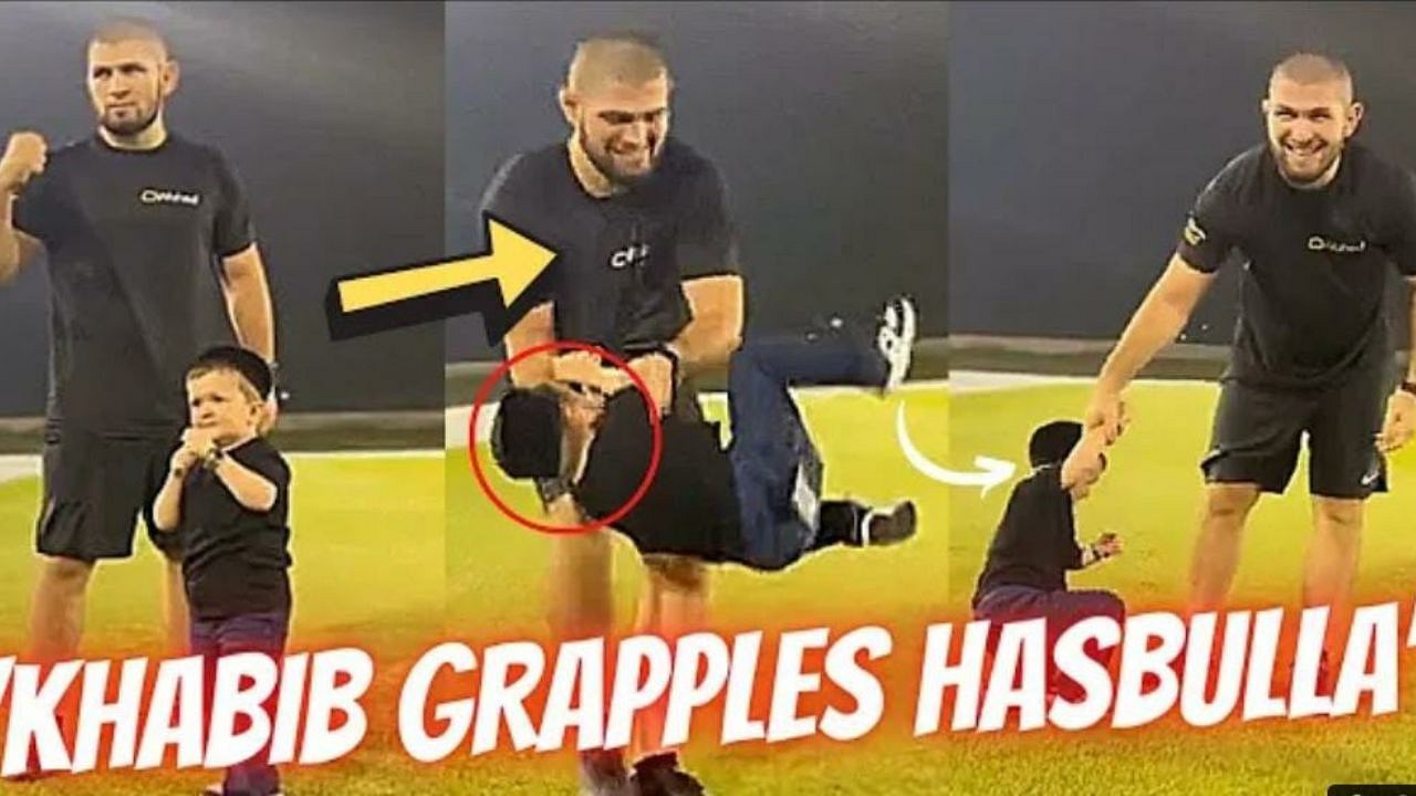 WATCH Ex UFC Champion Khabib Nurmagomedov Wrestles 3ft 4in Rival Of