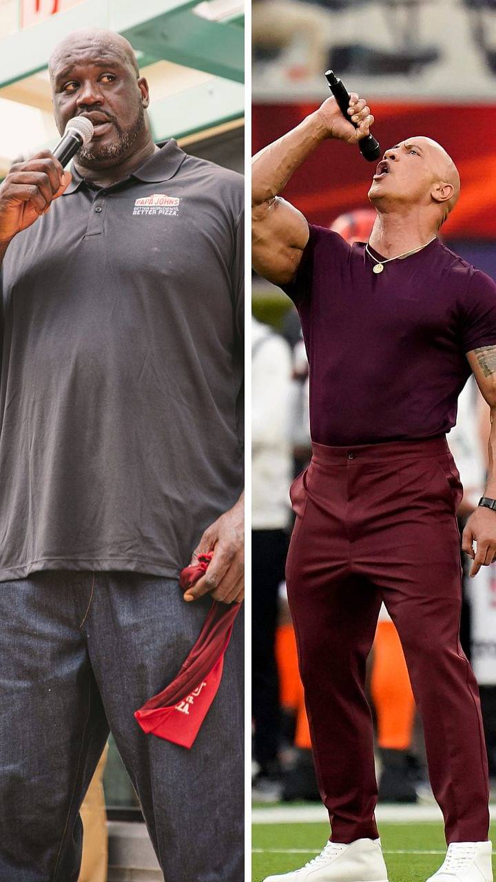 6'5 Dwayne Johnson's Height Next to 7'1 ft Shaquille O'Neal Seen