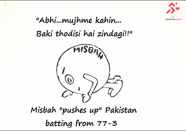 Misbah 'pushed up' Pakistan from 77-3