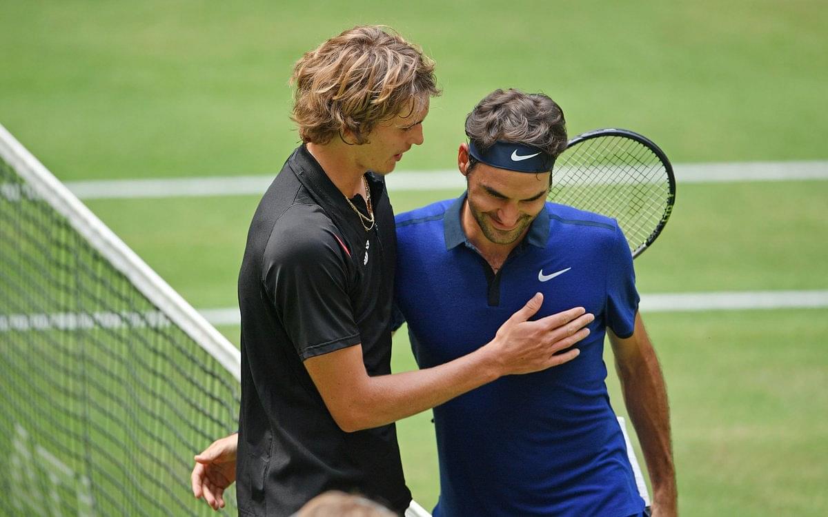 Federer congratulates Zverev after Halle win