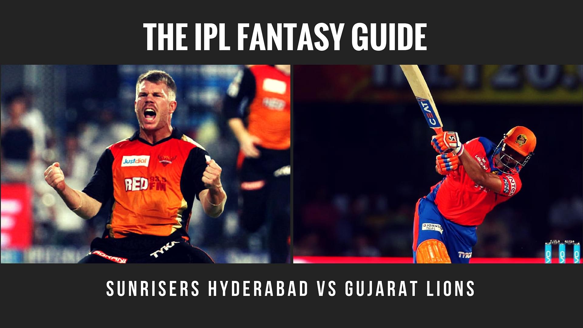 Fantasy tips for Sunrisers Hyderabad vs Gujarat Lions