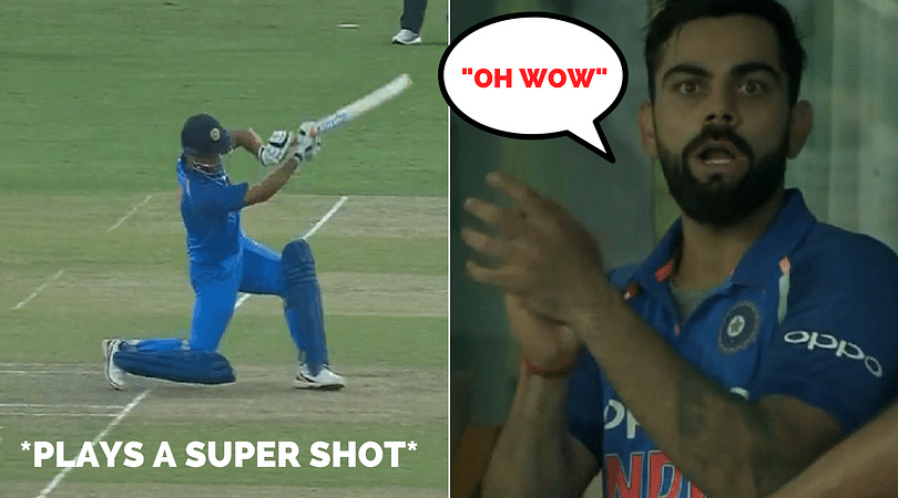 WATCH : Virat Kohli is impressed by MS Dhoni's boundary! - The SportsRush