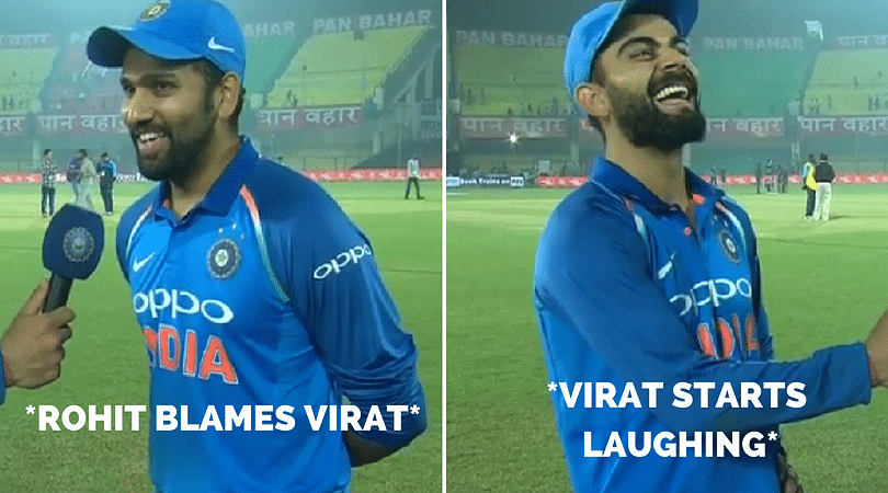 WATCH : Virat Kohli interviews Rohit Sharma after the series win ...