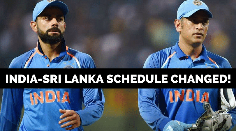 BCCI have made a change in schedule for the India - Sri Lanka series ...