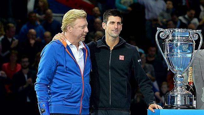 Boris Becker and Novak Djokovic