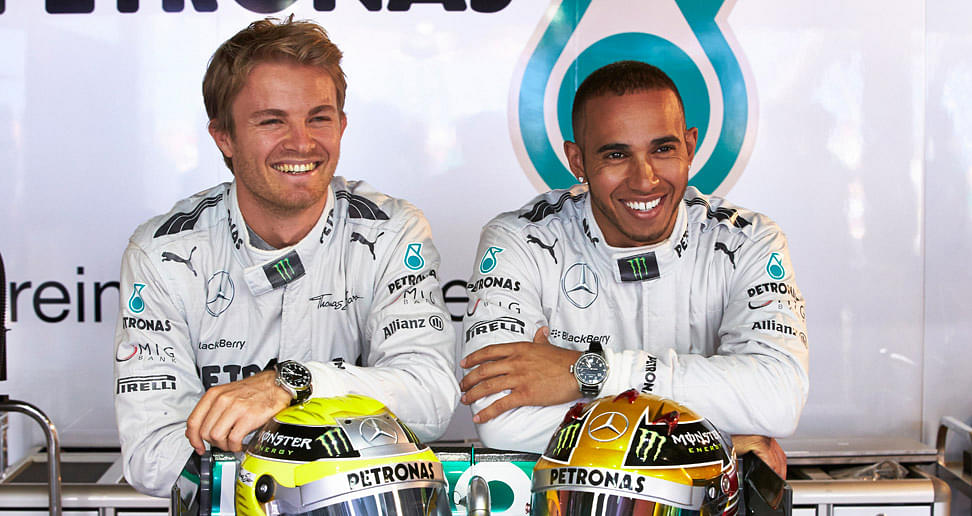 Rosberg on Hamilton Source: Pinterest