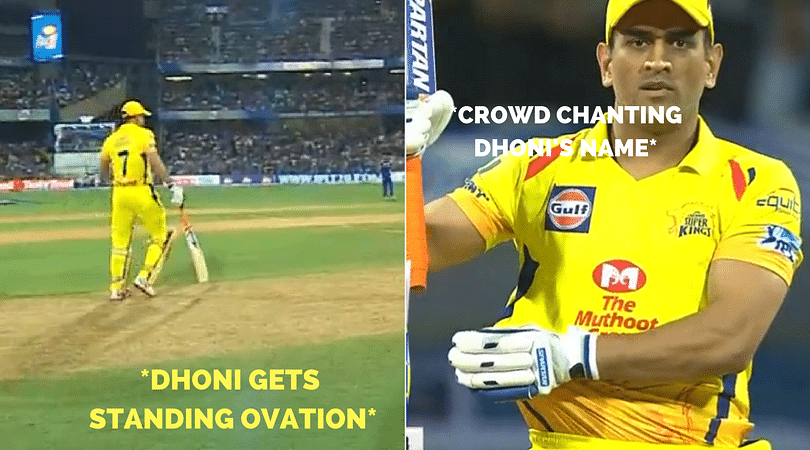 WATCH : MS Dhoni walks out to a huge ovation at Wankhede Stadium - The ...