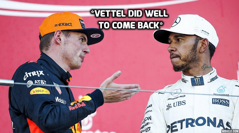 The Hamilton-Verstappen conversation about Vettel that fans might have ...