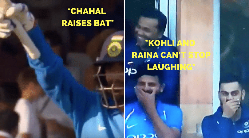 WATCH: Yuzvendra Chahal raises his bat after hitting his first ODI ...