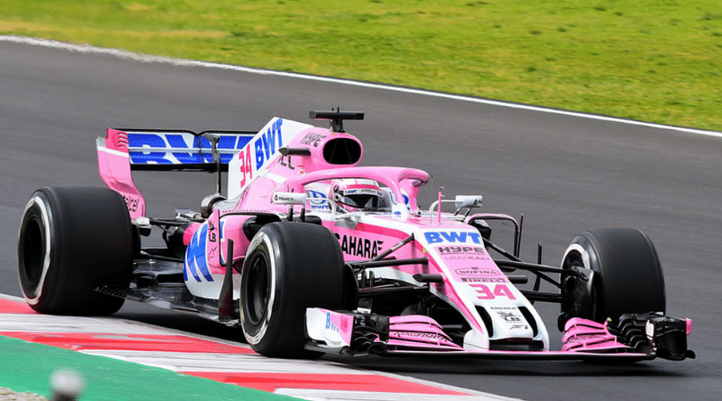 Force India social media account on Perez