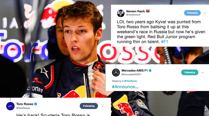 Daniil Kyvat returns to Toro Rosso - The SportsRush