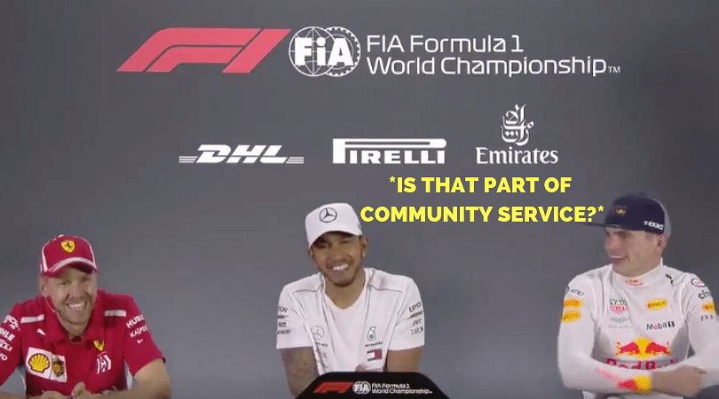 WATCH: Max Verstappen jokes about his community service - The SportsRush