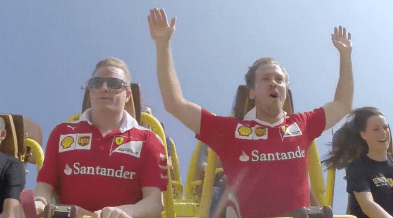 WATCH Raikkonen and Vettel on the Ferrari World rollercoaster