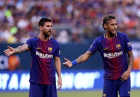 Lionel Messi on Neymar