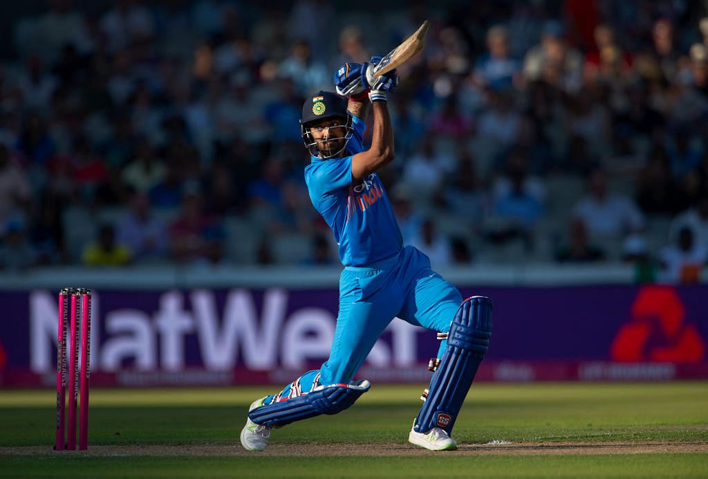 Lokesh Rahul bats with wicket