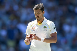 Starc's good-length delivery flies over Paine