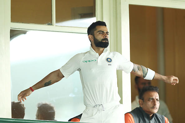 Virat Kohli dances: The Indian captain was seen putting on display his dance moves while fielding in the first innings.