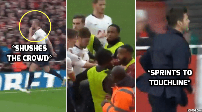 Arsenal-Tottenham players fight following Eric Dier's goal ...