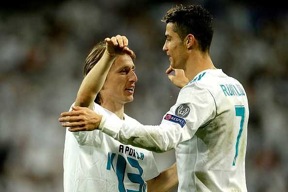 Cristiano Ronaldo and Luka Modric