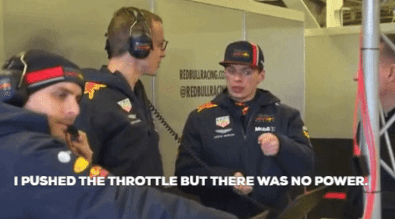 WATCH: Max Verstappen appears to be saying there is no power