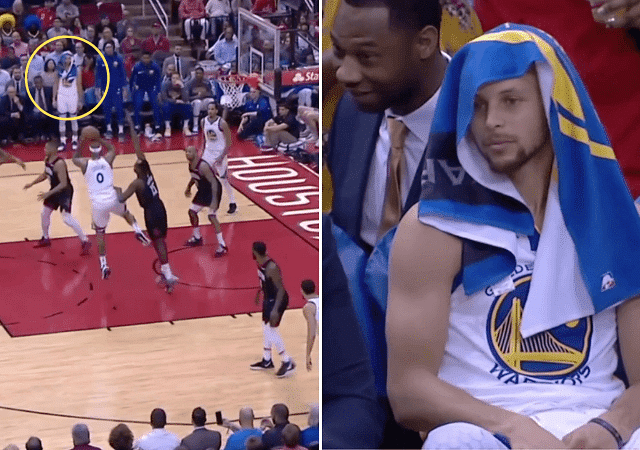 DeMarcus Cousins hilariously passes to an open Steph Curry who was on the bench