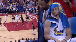 DeMarcus Cousins hilariously passes to an open Steph Curry who was on the bench