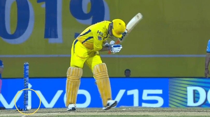 Dhoni gets lucky as bails don't fall