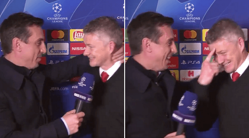 WATCH: Gary Neville's interview with Ole Gunnar Solskjaer post PSG win proves he is ready for the job