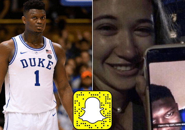 Zion Williamson exposed as he tried getting UNC student to his bedroom through Snapchat