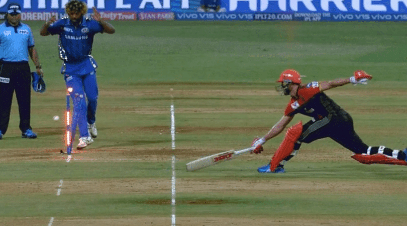 AB de Villiers run-out vs MI: RCB batsman run-out by Kieron Pollard in ...