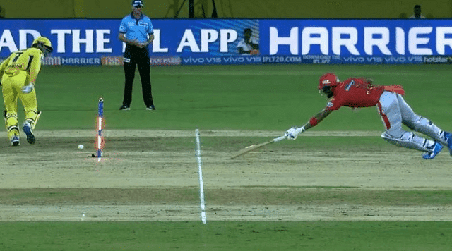MS Dhoni's run-out attempt against KL Rahul