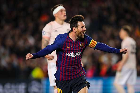 Lionel Messi goal vs Man Utd: Barcelona star scores first goal of the night with brilliant shot