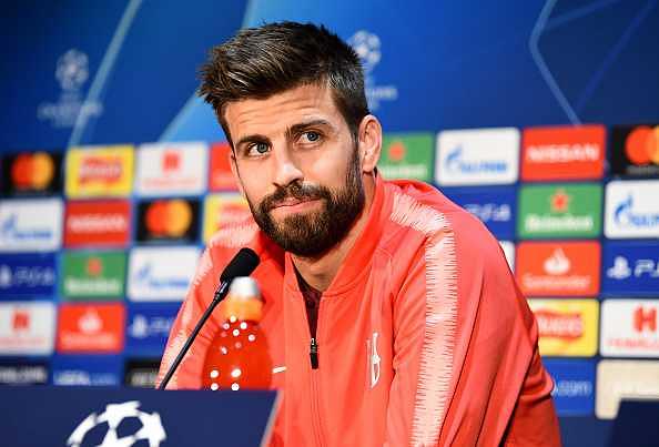 Gerard Pique reacts to his first return to Man Utd for Barcelona's next match in CL