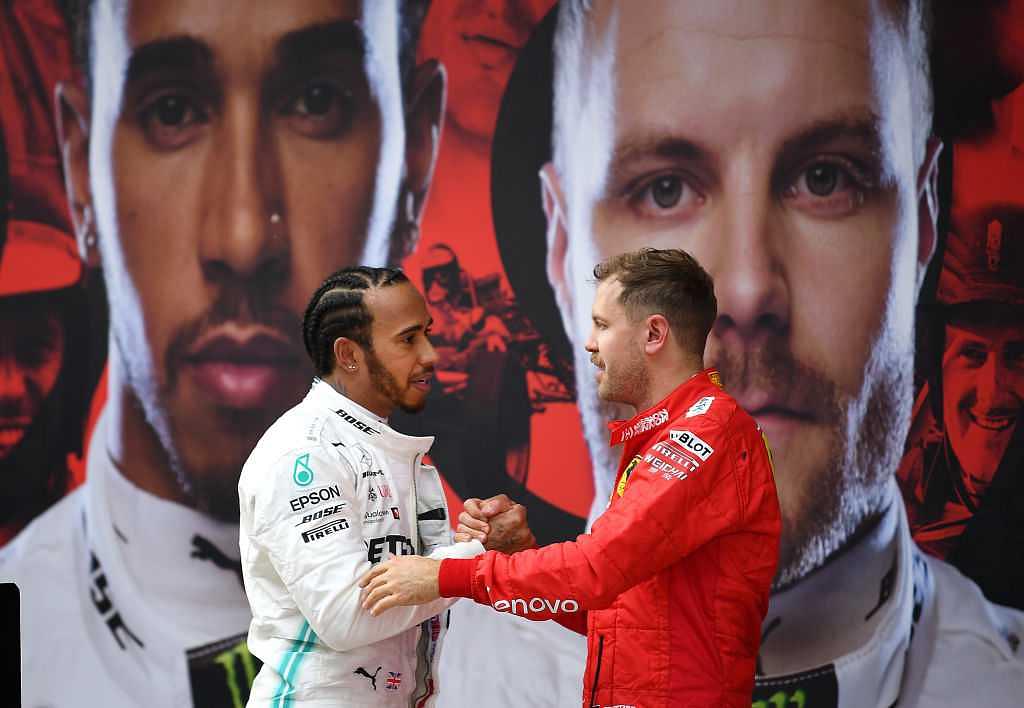 Lewis Hamilton takes subtle dig at Sebastian Vettel and Charles Leclerc for Ferrari problem