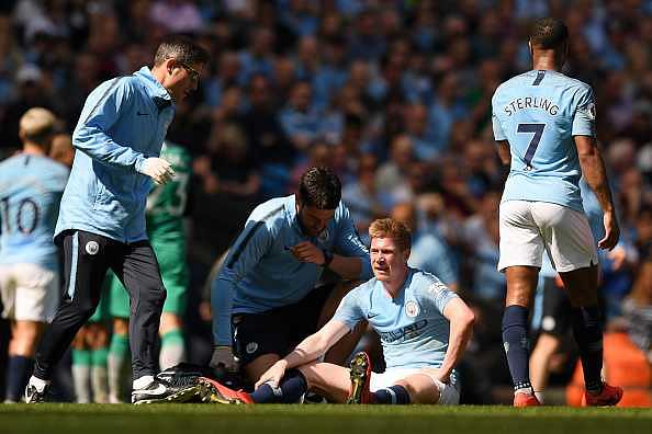 Kevin De Bruyne Injury: Manchester City star leaves Tottenham game with apparent injury
