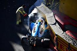 Robert Kubica crash at Azerbaijan GP: Williams driver crashes into wall at castle section