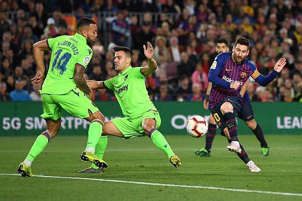 Lionel Messi goal vs Levante: Messi opens scoring with brilliant finish to give Barca lead
