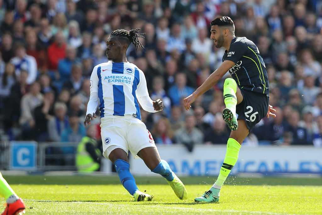 Riyad Mahrez goal vs Brighton City: Manchester City forward puts City 3-1 up and almost hands City the title