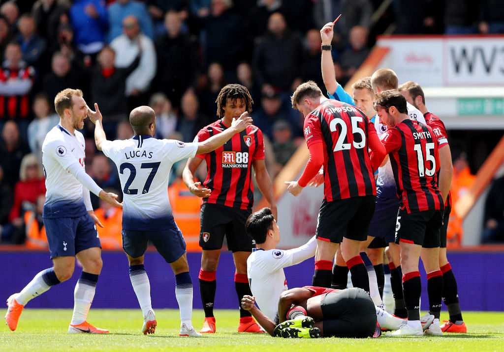 Son Red Card Vs Bournemouth Tottenham Star Loses His Mind To Get Crazy Red Card The Sportsrush