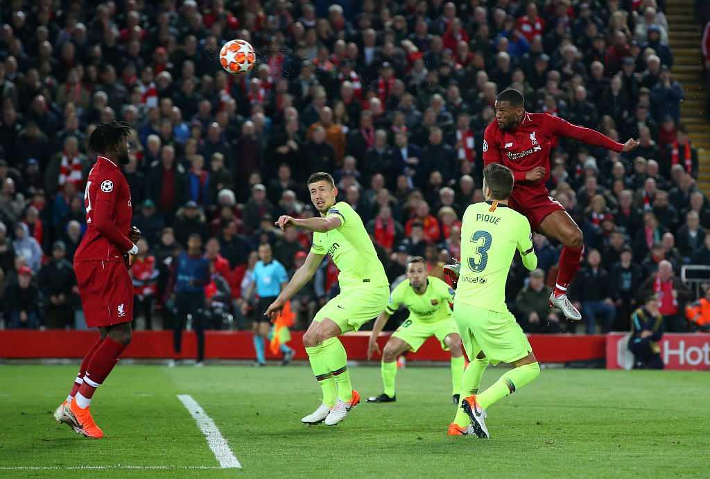 Georginio Wijnaldum goal vs Barcelona: Liverpool midfielder scores two to put Liverpool level with Barcelona