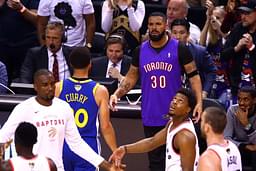 Drake-Draymond trash talk: Watch Draymond and Drake go at it after Raptors win in Game 1 of NBA Finals