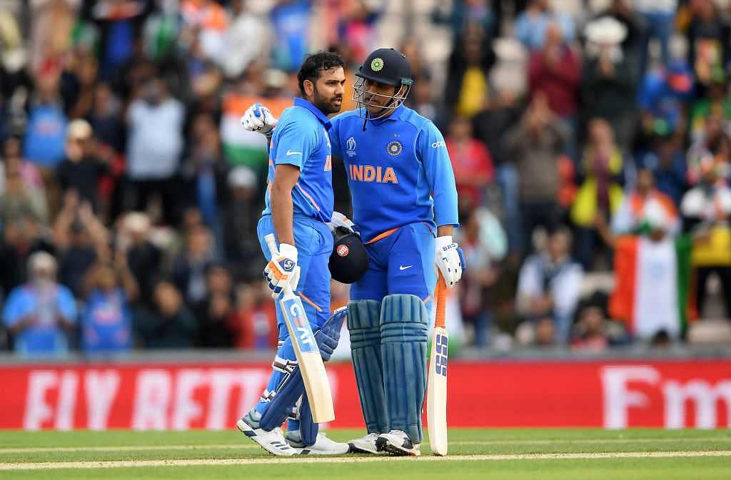 WATCH: MS Dhoni makes way for Rohit Sharma to leave the field first in wonderful gesture