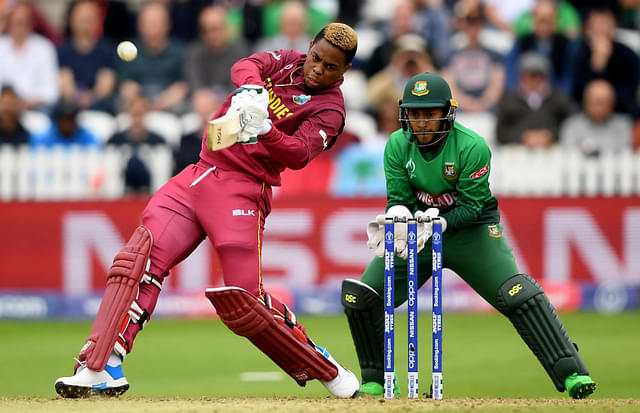 WATCH: Shimron Hetmyer hits 104m six off Mosaddek Hossain during West Indies vs Bangladesh 2019 World Cup match