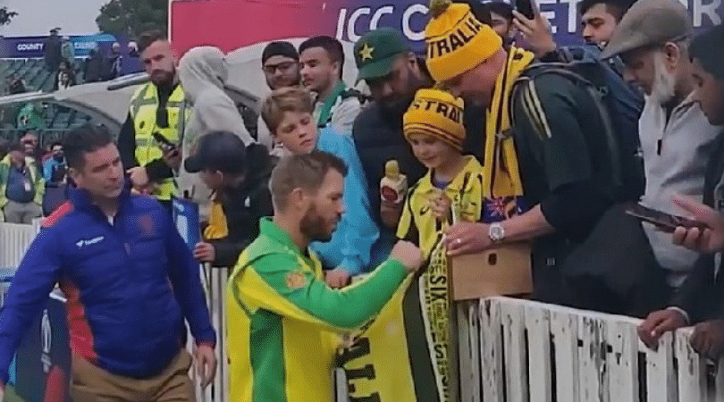 WATCH: David Warner gifts Man of the Match award to young Australian fan | ICC Cricket World Cup 2019