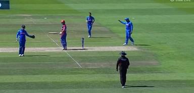 WATCH: MS Dhoni forces umpire to refer the decision upstairs despite a clear not out | India vs Afghanistan