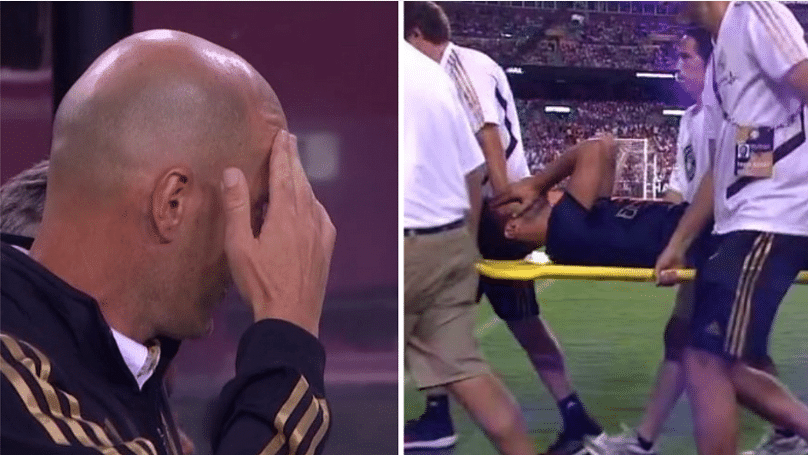 Zinedine Zidane was barely able to look after Marco Asensio suffered terrible knee injury against Arsenal