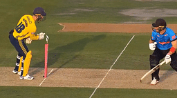 Lewis McManus run-out: Watch Hampshire wicket-keeper runs out Sussex's Laurie Evans in bizarre fashion