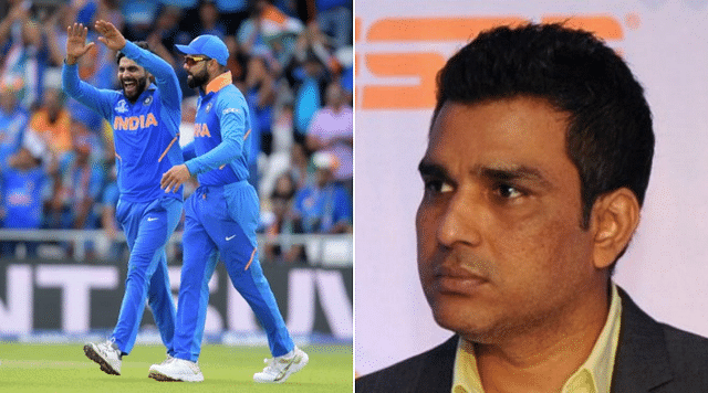 CSK mock Sanjay Manjrekar as MS Dhoni affects stumping on Ravindra Jadeja's bowling