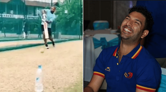 WATCH: Shikhar Dhawan nails Bottle Cap Challenge; Yuvraj Singh showers praise
